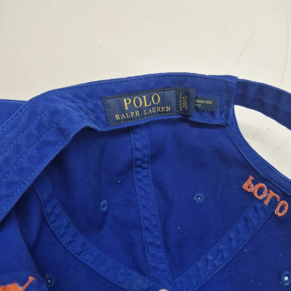 Polo Ralph Lauren Men's Blue Cotton Twill Ball Cap Hat One Size Embroidered